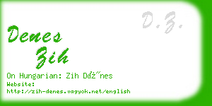 denes zih business card